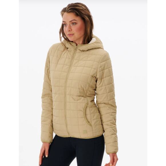 Rip Curl Anti-Series Anoeta II Jacket Hood Full Zip Light Olive Medium - Picture 8 of 10